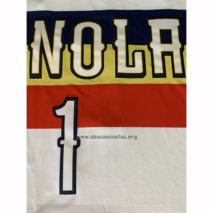 Camiseta New Orleans Pelicans Zion Williamson NO 1 Earned 2019-20 Blanco